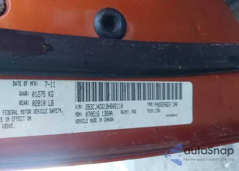 2011 Dodge Challenger из США, поврежденный, VIN 2B3CJ4DG1BH602110